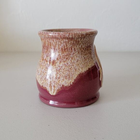 Another Broken Egg Cafe Deneen Pottery Mug Burgundy Handthrown 10oz Coffee Cup - Picture 5 of 9